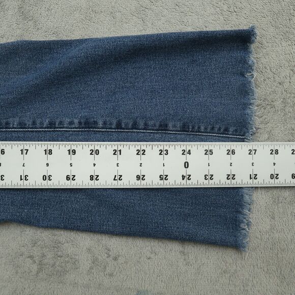 Abercrombie & Fitch Jeans Womens Size 12R Blue High-Rise Flare Denim 27" Inseam - Picture 5 of 15